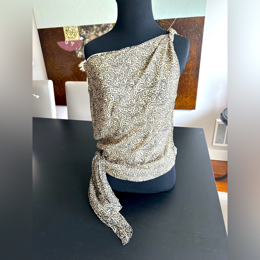 Ralph Lauren black label one shoulder silk top - Stunning!